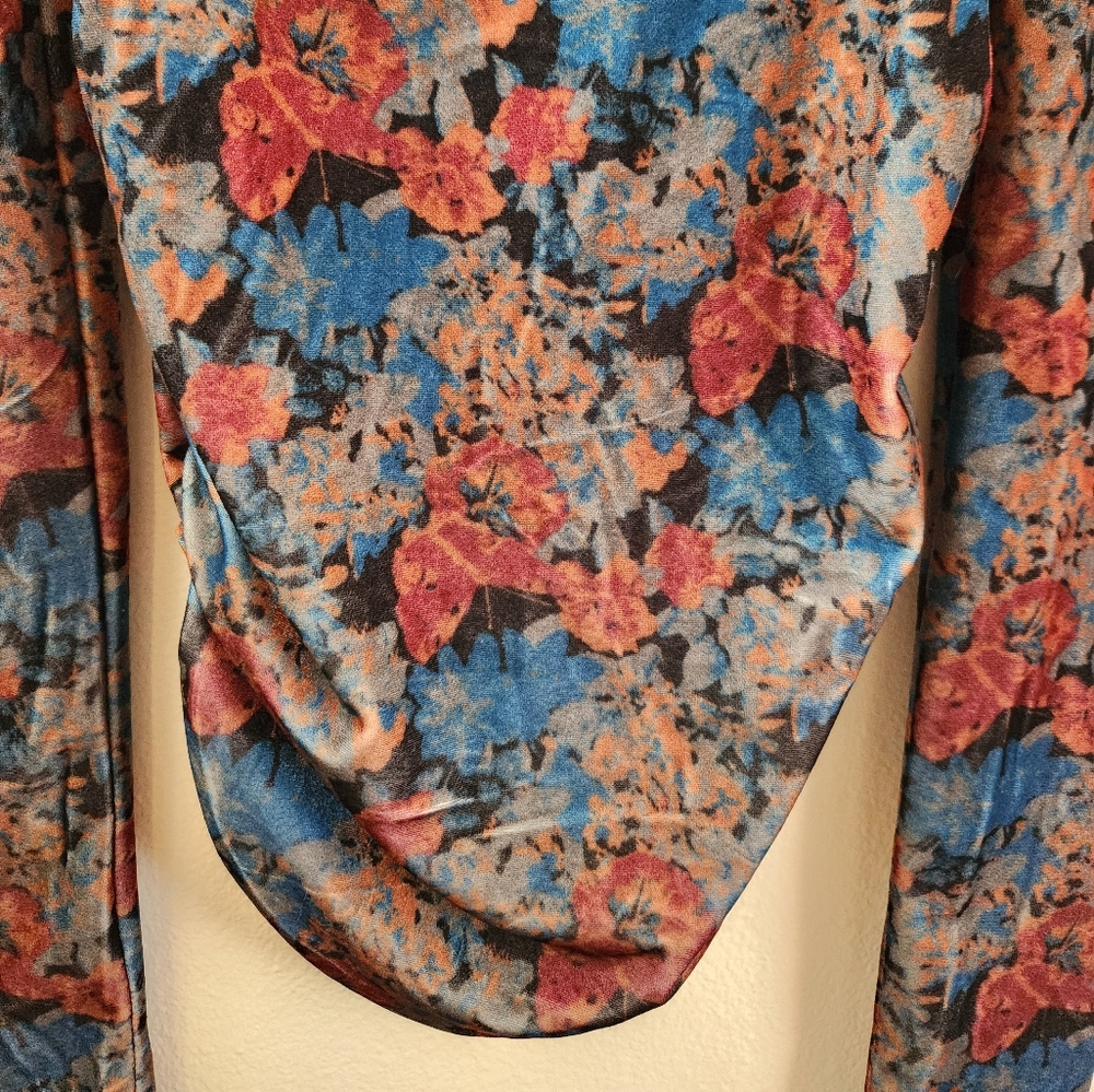 Urban Outfitters UO‎ Women's Georgia Velvet Lace-Up Top Multicolor Size Small - Picture 14 of 16